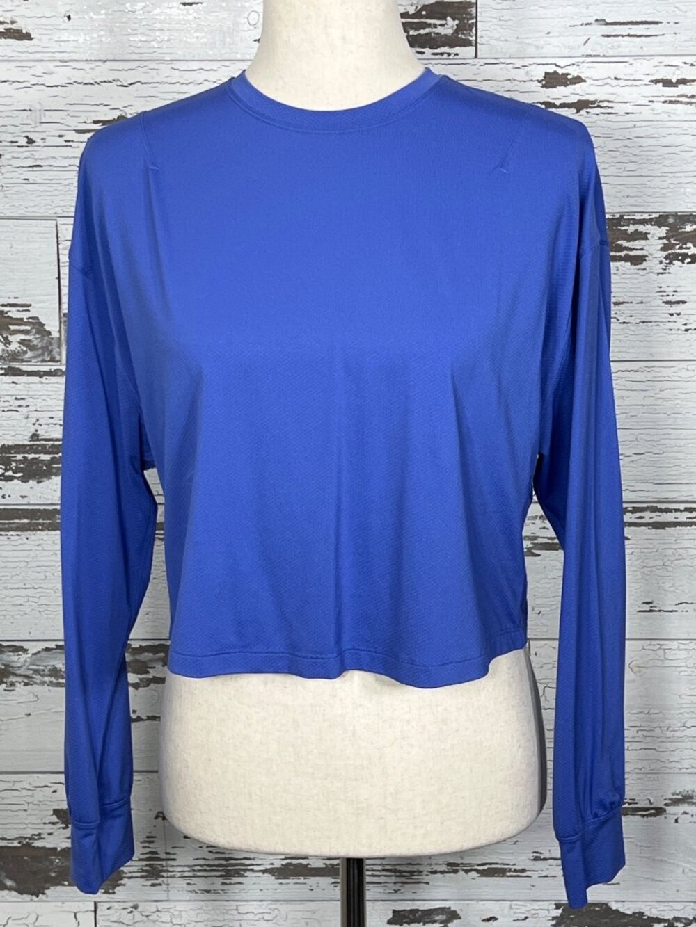 LULULEMON Abrasion-Resistant Training Shirt Wild Indigo Sz 6 W3FP3S EUC